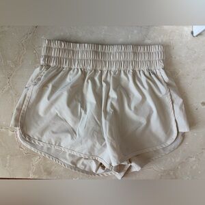DSG Cream Elastic-Waist Athletic Shorts